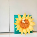 페이퍼플라워 주름지 해바라기 액자 이미지