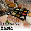 제주 협재해수욕장 딱새우 고등회 광어회 맛집 옹포횟집 포장후기