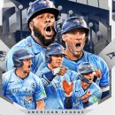 시애틀 집으로 보내고 월드시리즈 진출하는 토론토 블루제이스 이미지