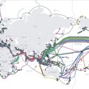 전세계 해저 케이블 지도 이미지