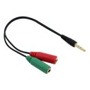 스마트폰과 PC활용 | PC용 헤드셋을 스마트폰에 연결하게 해주는 4극 3.5mm 마이크 이어폰 분리형 케이블