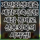 개인회생대출 세람저축은행 세람 론바로 신용회복의 시작점!