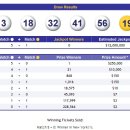 메가밀리언 12월22일(토) 당첨번호＜이월＞ 이미지