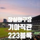 223-3-000008 | 잠실야구장 기아타이거즈vs엘지트윈스 직관후기 3루 레드석 223블록 시야 및 응원석