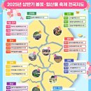 2025 상반기 봄꽃 .임산물 축제 지도&amp; 개나리 개화시기 이미지