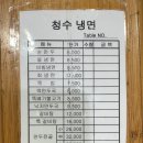 청수냉면，갈비탕