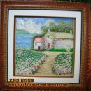 호숫가의 하얀집 이미지