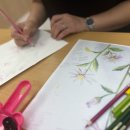 힐링 꽃과 식물 세밀화 이미지