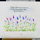 플러스펜 수채화 캘리그라피 이미지
