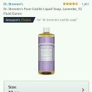 Dr. Bronner’s Pure-Castile Liquid Soap, Lavender, 32 Fluid Ounce 이미지