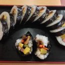 김밥에 라면 이미지