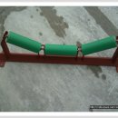 3본조 트로프 컨베어벨트용 컨베어롤러(캐리어롤러), 스탠드 / UHMW-PE 재질의 컨베어롤러(STS304 샤프트, STS304 베어링, STS 파이프 컨베어롤러 대체용) 이미지