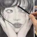 감성드로잉(연필화) | 파버카스텔 castell 9000 &amp; pitt graphite matt 연필 세트로 인물화 그려보기😉
