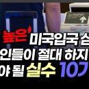 입국심사 주의사항 10가지 사례 이미지