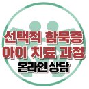 [온라인 상담: 선택적함묵증 아이 치료 과정] 아동상담, 청소년상담, 사회성 상담, 강남사회성센터, 한국아동청소년심리상담센터 이미지