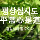 평상심시도(平常心是道) 뜻/의미 : 평상심이 곧 도[道]이다. 이미지