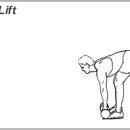 [둔근] 덤벨 데드 리프트 (아령들고 허리 들어올리기) 이미지
