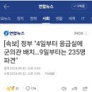 [속보] 정부 &#34;4일부터 응급실에 군의관 배치…9일부터는 235명 파견&#34; 이미지