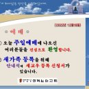 2022년12월18일 교회소식(대강절4) 이미지