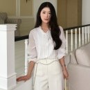 263 | 샤틴 레이스 프릴넥 블라우스 긴팔 O261T263 내돈내산 후기