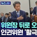 위원장 뒤로 오더니 '시비' 인권위원 '활극'에 경악 이미지