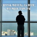 세븐일레븐 부산힐사이드호텔점 | 부산 해운대 가성비 호텔 팔라티움 해운대 바이 소노펠리체 디럭스 더블 오션뷰 투숙 후기