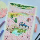 자연풍경 파스텔아트 이미지