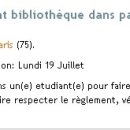 Informatique: Surveillant bibliotheque dans paris 6e [프랑스 워킹홀리데이 취업정보] 이미지