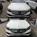 청라모터스 | 청라외형복원 벤츠 E200 전면추돌 사고 주말 입고 수리 후기