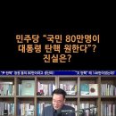 민주당 “국민 80만명이 대통령 탄핵 원한다”? 진실은? 이미지