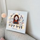 행복공작소(주) | 가게오픈선물 개업 집들이 결혼 선물 LED 캔버스조명액자 / 달토끼공작소 ver.2 open