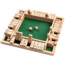 Shut The Box 주사위 보드 게임, 나무 플랩 및 주사위 게임, 4 인용 펍 바 파티 용품, 어린이 및 성인용 가족 엔터테인먼트 이미지