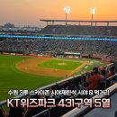 47 | 직관후기 | 수원 KT위즈파크 3루 스카이존 431구역 5열 시야 (시야제한석 반전)