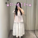 플루티드 | [코스 여름 신상] 티어드 개더드 미디 스커트&플루티드 슬리브 코튼 블라우스 핑크 후기