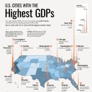 매핑됨: GDP 기준 미국 최대 도시 15개 이미지