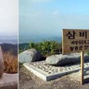 장흥군 삼비산 과 보성군 일림산 표지석이 화근 이미지