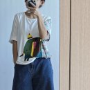 그린리더 | 데일리룩 리더스타 여성 오버핏 반팔 티셔츠 (그린) 착용 후기 💚