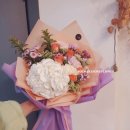 분당 정자동 꽃배달 후기! 수국꽃다발이에요~
