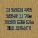 간 영양제 추천 성분과 간 기능 개선에 도움 되는 제품 알아보기