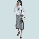 보브롯데일산 | 20도 25도 여름 코디 / 크롭 셔츠와 트리밍 트위드 스커트로 블링블링 페미닌 스타일 하객룩 (제너럴...