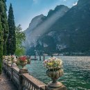 이탈리아. 스위스 패키지관광여행 여행기(35) ... 밀라노 가는 길의 시르미오네의 가르다 호수 이미지