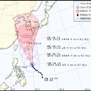 제16호 태풍 '산바'의 예상진로(전국이 직접적인 영향) 이미지