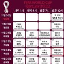 FIFA WORLD CUP QATAR 2022 경기일정표 이미지
