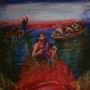 호숫가의아침 이미지