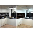 지제더샵2블럭경로당 | 지제역 더샵 센트럴파크 30평 A타입 필름 시공 | S245, 오크 우드 포인트 주방 안테리어 필름