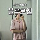 편하고 예쁜 빅사이즈 여름 여성잠옷세트 선물용 잠옷 추천 블루로웰