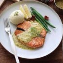 연어스테이크 굽기 연어구이 연어스테이크 소스 타르타르소스 만들기 이미지