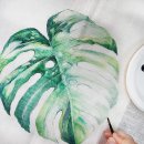 천에 그리는 그림 이미지