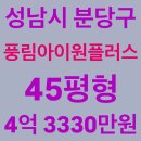 풍림아이원세탁소 | 성남시 분당구 서현동 풍림아이원플러스 오피스텔 경매, 45평형, 4억 3330만원
