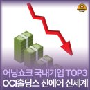 어닝쇼크 국내기업 TOP3 OCI홀딩스 진에어 <b>신세계인터내셔날</b> 주가 상황